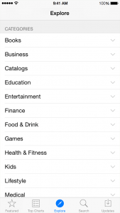 App categories 