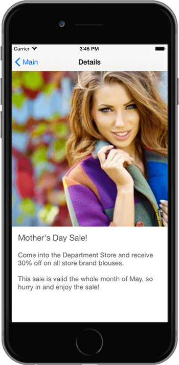 Mobile Konsier shopping app - Product details