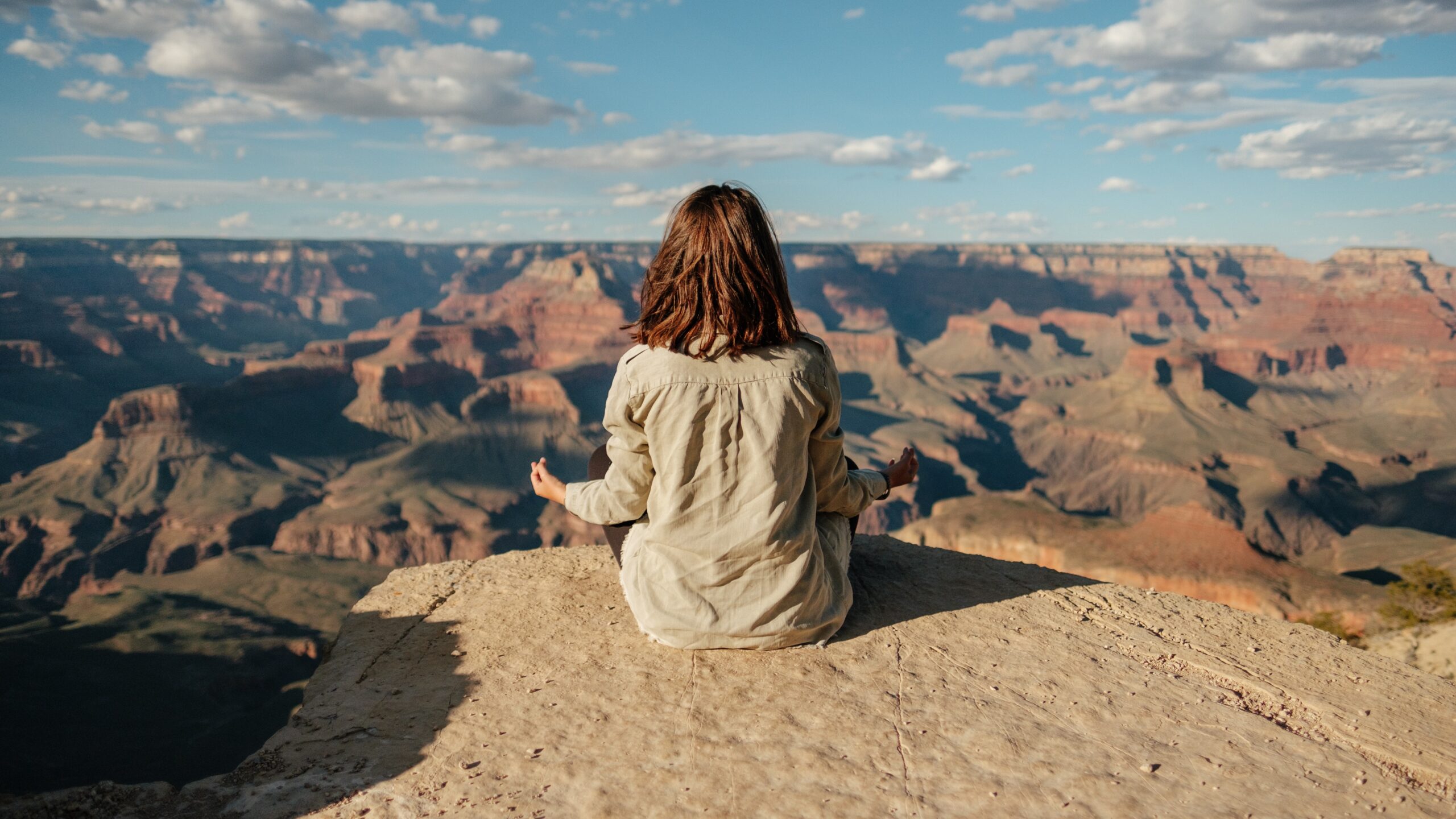 Woman practicing mental health 